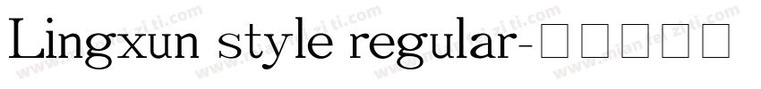 Lingxun style regular字体转换